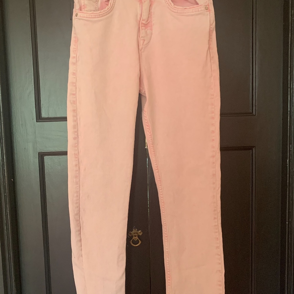 Zara Light Pink/almost Peachy Jeans - Picture 3 of 5